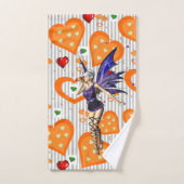 Set Grau und Weiß Streifen Badezimmer Handtuch (Handtuch)