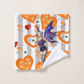 Set Grau und Weiß Streifen Badezimmer Handtuch (Waschlappen)