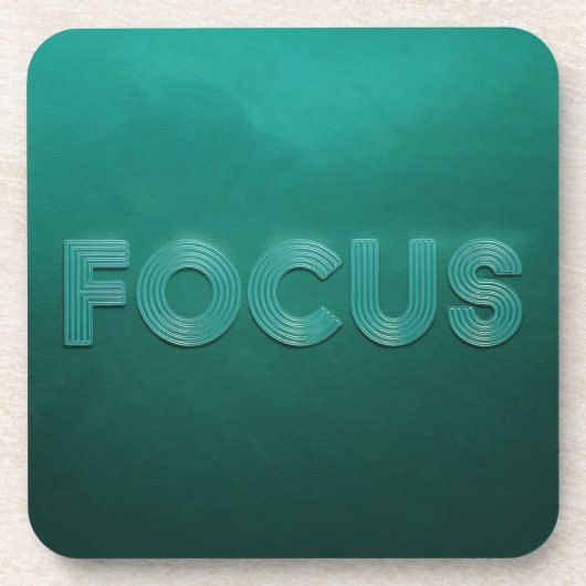 Set "Green Focus Affirmation Untersetzer" Getränkeuntersetzer (Vorderseite)