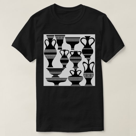 Set griechischer Amphora-Silhouetten Abgeschieden  T-Shirt (Design vorne)