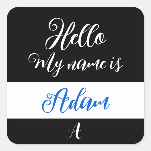 Set Hi "Hello My Name is" Aufkleber (Vorderseite)