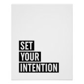 Set Ihre Absicht Typografie Poster (Vorderseite)