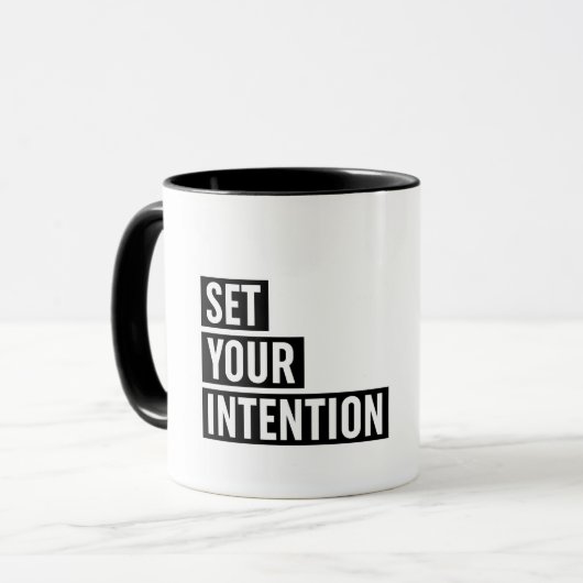 Set Ihre Absicht Typografie Tasse (Vorderseite Links)