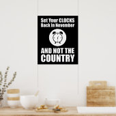 Set Ihre Uhren zurück im November nicht das Land Poster (Küche)