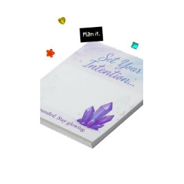 Set Ihrer Absicht Kristallgefühlte Pastel Notizblock