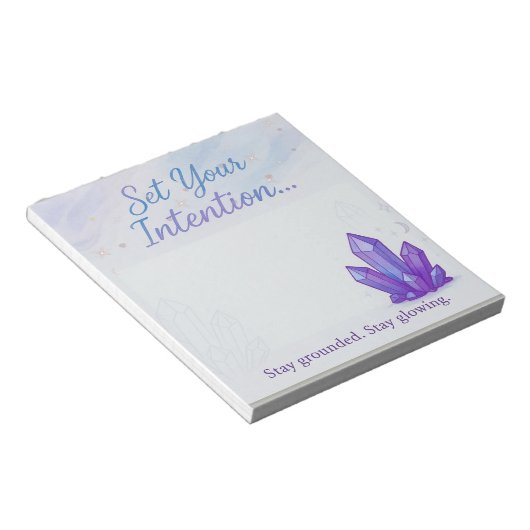 Set Ihrer Absicht Kristallgefühlte Pastel Notizblock (angewinkelt)