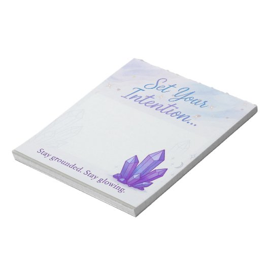 Set Ihrer Absicht Kristallgefühlte Pastel Notizblock (Rotiert)