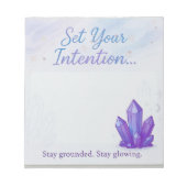 Set Ihrer Absicht Kristallgefühlte Pastel Notizblock (Vorderseite)