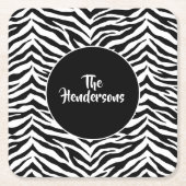 Set-Individuelle Name-Untersetzer Rechteckiger Pappuntersetzer (Vorderseite)