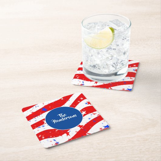 Set-Individuelle Name-Untersetzer Rechteckiger Pappuntersetzer (Vor Ort)