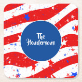 Set-Individuelle Name-Untersetzer Rechteckiger Pappuntersetzer (Vorderseite)