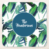 Set-Individuelle Name-Untersetzer Rechteckiger Pappuntersetzer (Vorderseite)