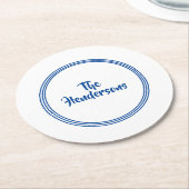 Set-Individuelle Name-Untersetzer Runder Pappuntersetzer (Angewinkelt)
