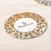 Set-Individuelle Name-Untersetzer Runder Pappuntersetzer (Angewinkelt)