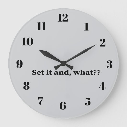 Set it and, what? große wanduhr (Vorderseite)