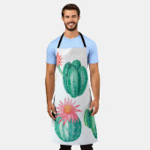 Set Kakteen mit Blume. Abgeschiedene Elemente auf  Schürze (Getragen)
