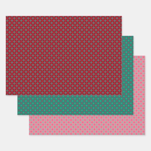 Set, kariertes Papier, kariert, Tartan, Muster kar Geschenkpapier Set (Set)