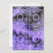 Set-Karten für die spirituelle Lila Wasserfarbe Einladung (Rückseite)