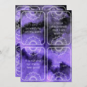 Set-Karten für die spirituelle Lila Wasserfarbe Einladung (Vorne/Hinten)