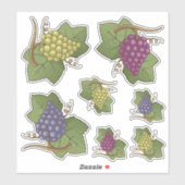 Set-Klebekleber für Trauben Aufkleber (Blatt)