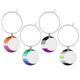 Set: Lesbisch, schwul, asexuell, Agentin Glasmarker