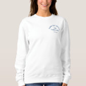 Set Match Blue Wappen Damen Tennis Weiß Sweatshirt (Vorderseite)