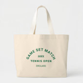 Set Match Green Wappen Tennis Jumbo Stoffbeutel (Vorne)