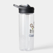 Set Match Tennis Cartoon Design Trinkflasche (Rechts)