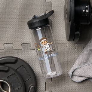 Set Match Tennis Cartoon Design Trinkflasche