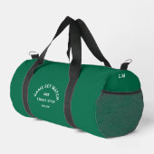 Set Match Wappen Custom Monogram Green Tennis Duffle Bag (Rechte Ecke)