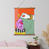 Set mein Herz am Feuer Wandteppich Mit Holzrahmen (Schlafzimmer)