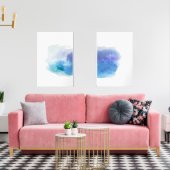 Set Minimalistische Abstrakte Wasserfarbenwolke dr (Wohnzimmer)