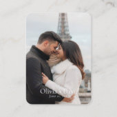 Set mit 100 eleganten QR-Code-Hochzeitswebsite-Kar Visitenkarte (Rückseite)