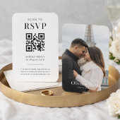Set mit 100 eleganten QR-Code-Hochzeitswebsite-Kar Visitenkarte