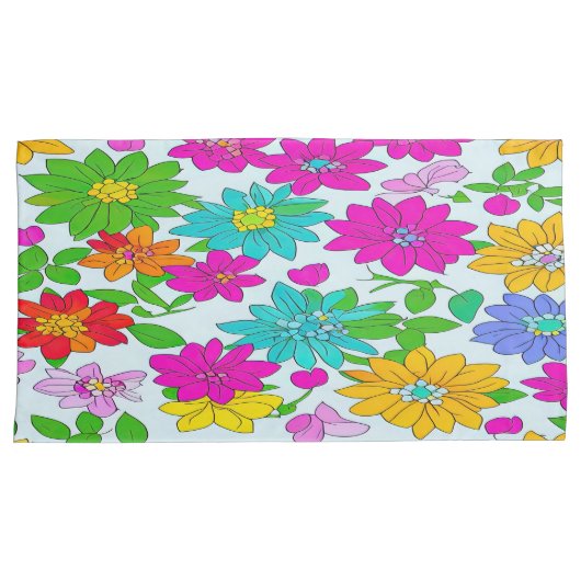 Set mit Blumenbeet Kissenbezug (Vorderseite-Rechts)