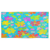 Set mit Blumenbeet Kissenbezug (Vorderseite-Links)