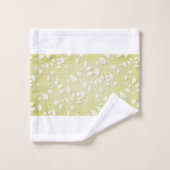 Set mit gelben und blauen Badetüchern. (Waschlappen)