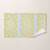 Set mit gelben und blauen Badetüchern. (Handtuch)