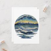 Set mit Gemälden im Van Gogh-Stil, das Meer bei So Karte (Vorderseite/Rückseite Beispiel)