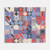 Set mit geometrischen Retroabdeckung. Bauhaus Retr Fleecedecke (Vorderseite (Horizontal))
