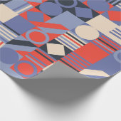 Set mit geometrischen Retroabdeckung. Bauhaus Retr Geschenkpapier (Ecke)