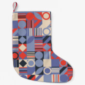 Set mit geometrischen Retroabdeckung. Bauhaus Retr Kleiner Weihnachtsstrumpf (Vorderseite)