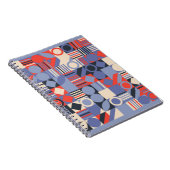 Set mit geometrischen Retroabdeckung. Bauhaus Retr Notizblock (Rechte Seite)