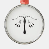 Set mit Querbogen und Bolzen in Silhouette Ornament Aus Metall (Vorne)