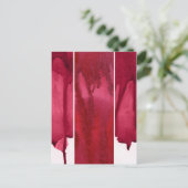 Set mit rotem Aquarell abstrakt bemalt Postkarte (Stehend Vorderseite)