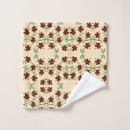 Set mit Schokolade in Braun und Rot (Waschlappen)