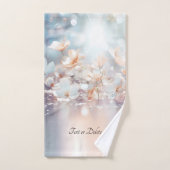 Set mit weißem Pfirsichfarben (Handtuch)