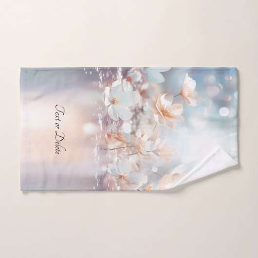 Set mit weißem Pfirsichfarben (Handtuch)