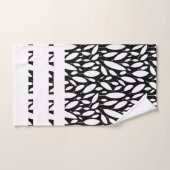 Set mit weißem und schwarzem Handtuch (Handtuch)