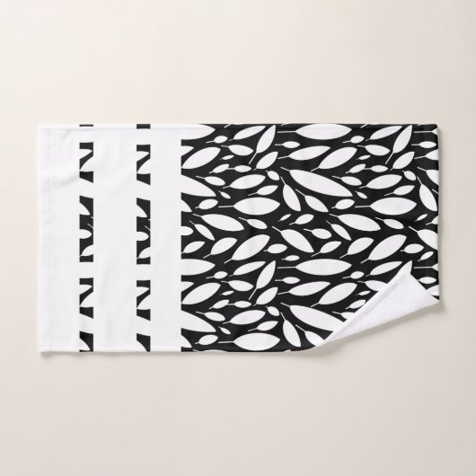 Set mit weißem und schwarzem Handtuch (Handtuch)
